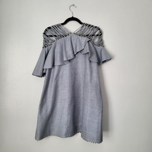 RARE $1900 Zimmermann Havoc Lattice Silk Flounce Dress Sz US 4/ Small /0 - Picture 13 of 16